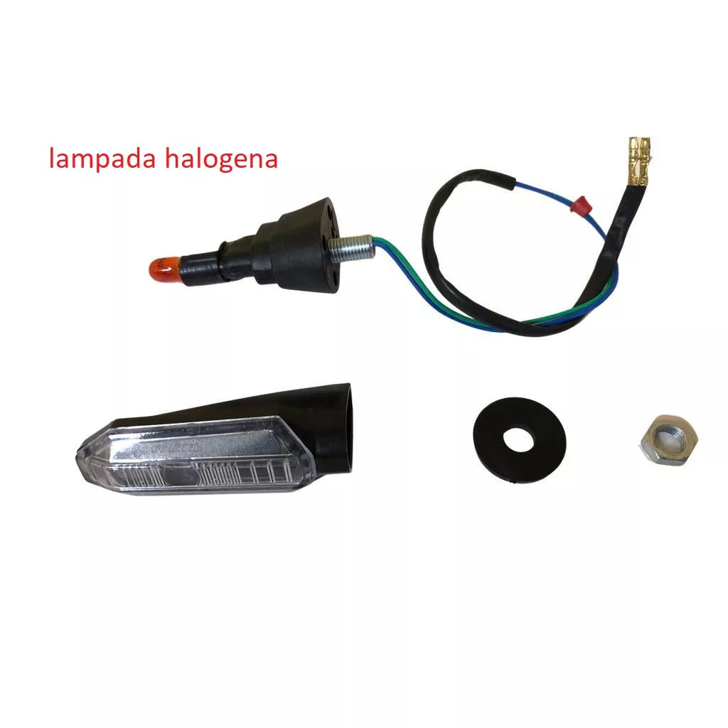 4 Piscas Moto Seta Honda Titan 125/150/Twister/Cb300/Yamaha Ybr/Factor/Suzuki Yes C/ Lampadas