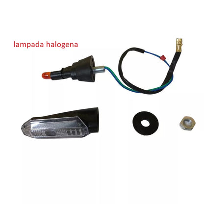 4 Piscas Moto Seta Honda Titan 125/150/Twister/Cb300/Yamaha Ybr/Factor/Suzuki Yes C/ Lampadas