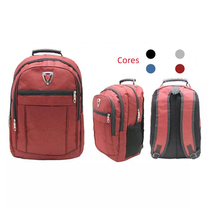 Mochila Escolar De Nylon Impermeável Unissex Para Notebook