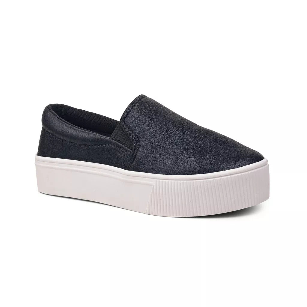 Tênis Feminino Onça Casual Calce Fácil Slip On Iate Plataforma