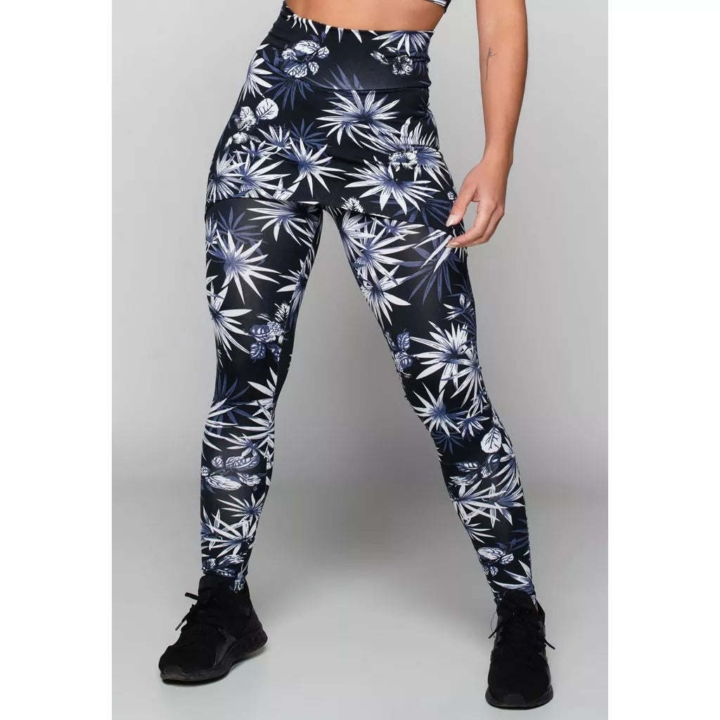 Calça Legging Suplex Saia Tapa Bumbum Estampada Cintura Alta Fitness