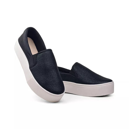 Tênis Feminino Onça Casual Calce Fácil Slip On Iate Plataforma
