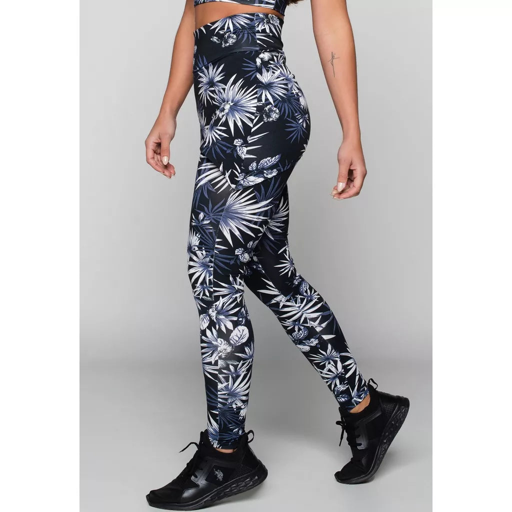 Calça Legging Suplex Saia Tapa Bumbum Estampada Cintura Alta Fitness
