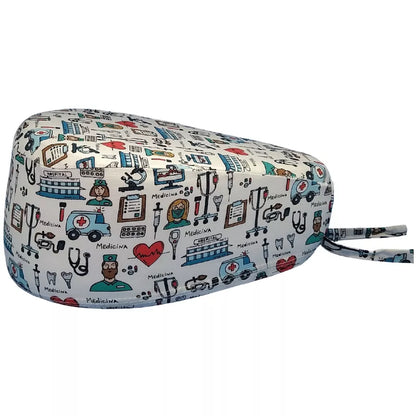 Touca Cirúrgica Bandana Gorro Odonto Enfermagem Veterinária Dentista De Amarrar