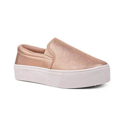 Tênis Feminino Onça Casual Calce Fácil Slip On Iate Plataforma