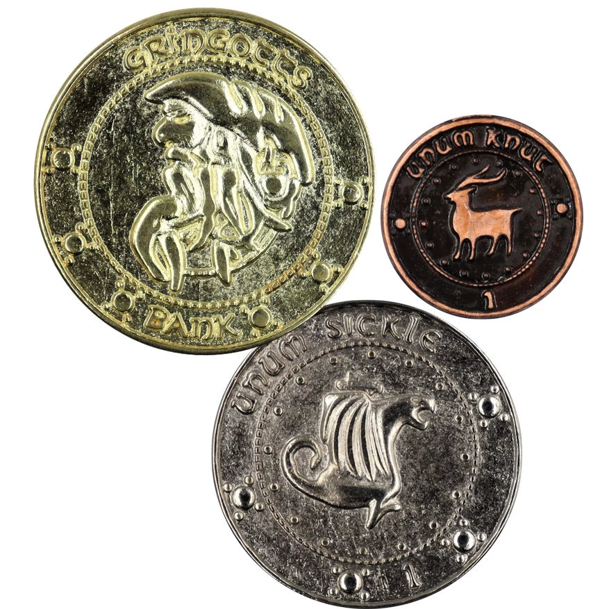 Maleta Harry Potter Hogwarts e Bus Ticket da Escola de Magia Corvinal Chave Gringotts Moedas Mapa do Maroto