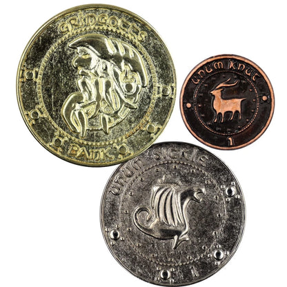 Maleta Harry Potter Hogwarts e Bus Ticket da Escola de Magia Corvinal Chave Gringotts Moedas Mapa do Maroto