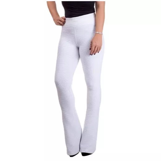 Calça Feminina Flare Bailarina Colmeia Casual