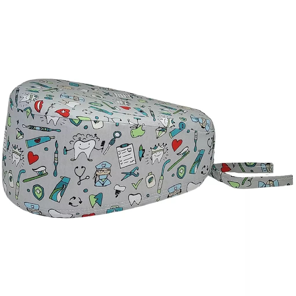Touca Cirúrgica Bandana Gorro Odonto Enfermagem Veterinária Dentista De Amarrar