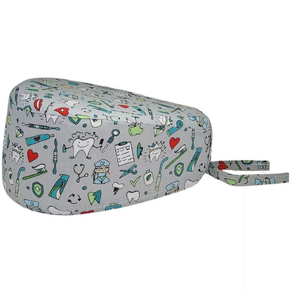 Touca Cirúrgica Bandana Gorro Odonto Enfermagem Veterinária Dentista De Amarrar
