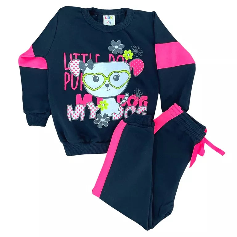 Kit Sortido 6 Peças de Roupas Feminino Infantil Inverno – 3 blusas casacos + 3 calças de 1 ao 10 – Kit 3 Conjuntos Moletom Infantil Menina Inverno com Calça e Casaco