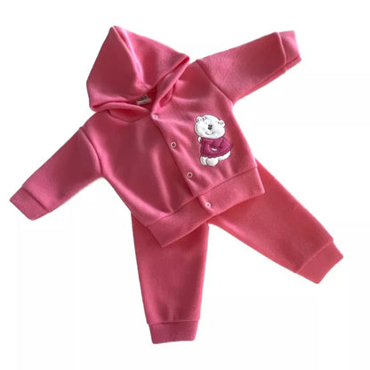 CONJUNTO SOFT CAPUZ BORDADO para Bebês! Várias cores!