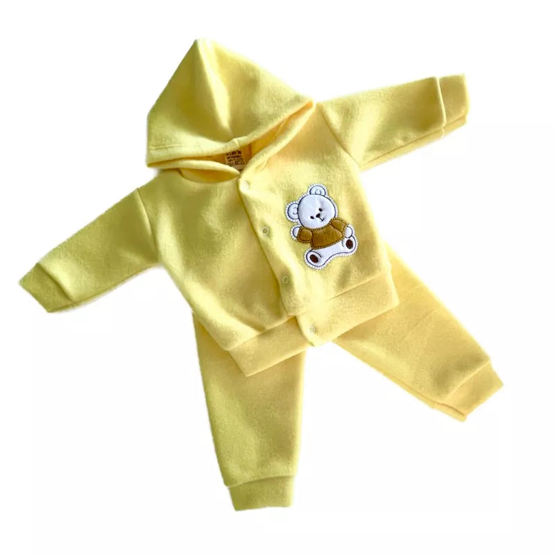 CONJUNTO SOFT CAPUZ BORDADO para Bebês! Várias cores!
