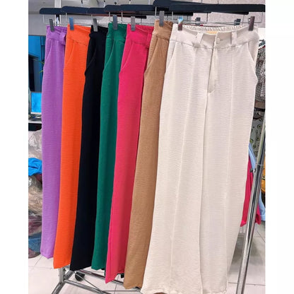 Calça Pantalona tecido De Duna maravilhosa ela estica com cintura
