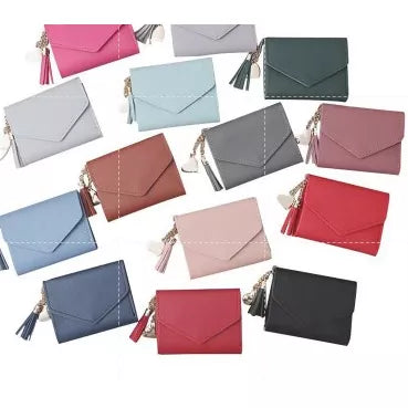 Carteira Feminina Com Franjas/Bolsa Porta-Cartões/Bolsa De Mão/Porta-Cartões