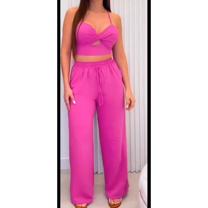 Calça Pantalona Elástico Modinha