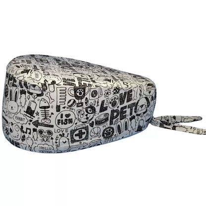 Touca Cirúrgica Bandana Gorro Odonto Enfermagem Veterinária Dentista De Amarrar