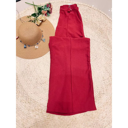 Calça Pantalona tecido De Duna maravilhosa ela estica com cintura