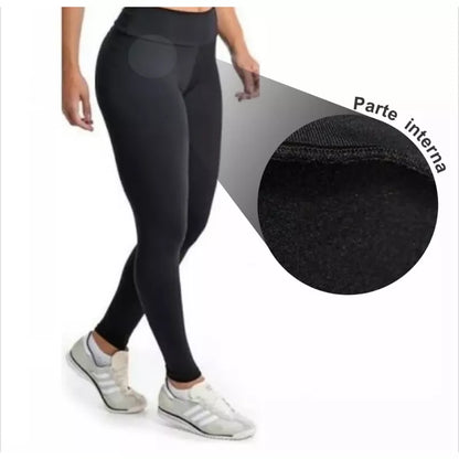 Calça Legging Grossa Flanelada premium Peluciada Forrada Treino Fitness Academia