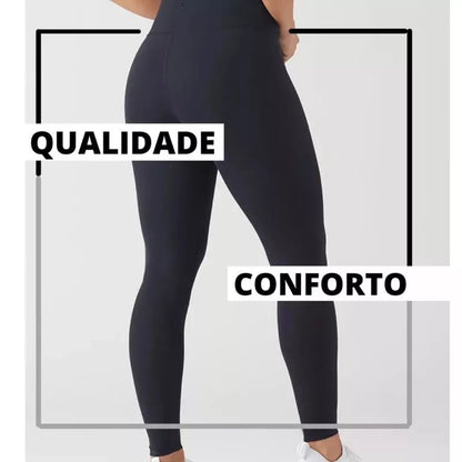 Calça Legging Grossa Flanelada premium Peluciada Forrada Treino Fitness Academia