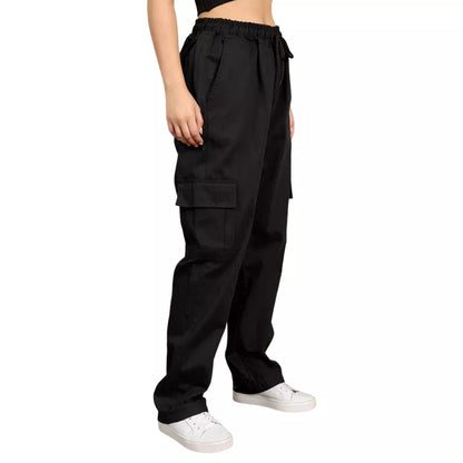 2 Calça Cargo Feminina Sarja Unissex Larga Promoção Moda Skate Inverno