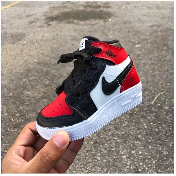 Tênis Infantil Bota Cano Alto Air Jordan Branco/Cinza/Preto Masculino/Feminino mega promoção escolar dia das crianças