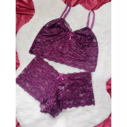 Conjunto espera marido com forro conjunto rendado Conjuntos cropt