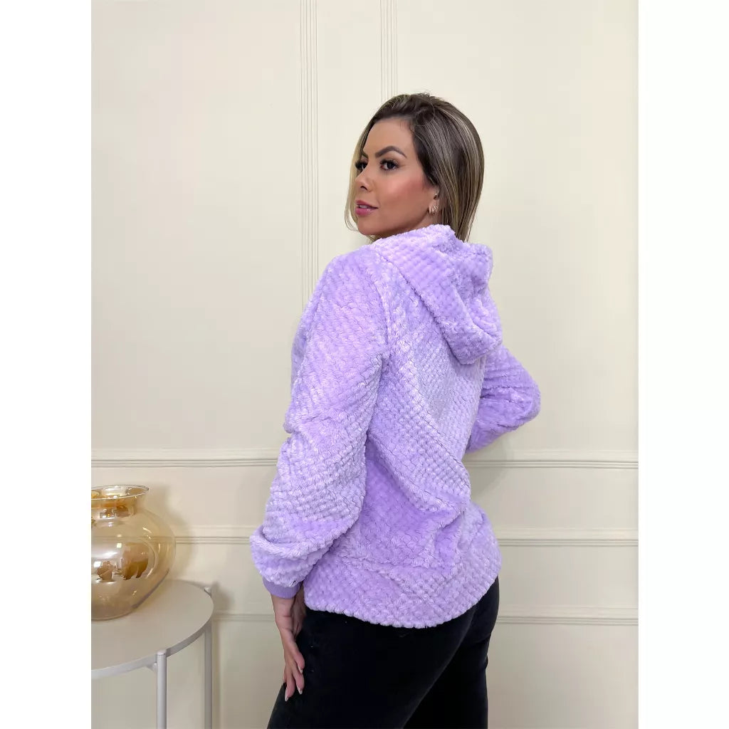 Blusa Frio Casaco Moletom Pelinho Inverno Feminino 3RD SD146
