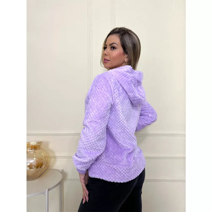 Blusa Frio Casaco Moletom Pelinho Inverno Feminino 3RD SD146