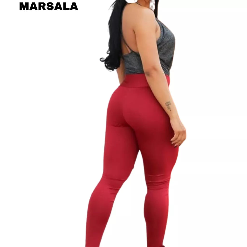 Calça Legging Plus Size Grossa Levanta Bumbum Cintura Alta Fitnes Academia G ao G4