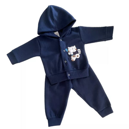 CONJUNTO SOFT CAPUZ BORDADO para Bebês! Várias cores!