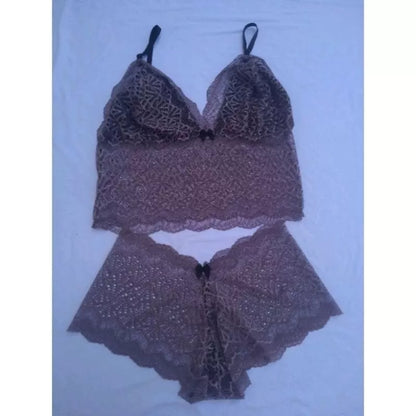 Conjunto espera marido com forro conjunto rendado Conjuntos cropt