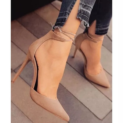 Sandália Social Preto Outras Cores Salto Fino 10,5 cm Alto Elegance Camurça
