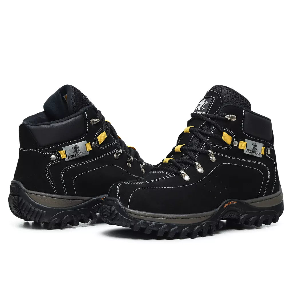 Bota Botina Adventure Couro Legítimo Com Palmilha Gel