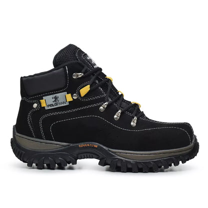 Bota Botina Adventure Couro Legítimo Com Palmilha Gel