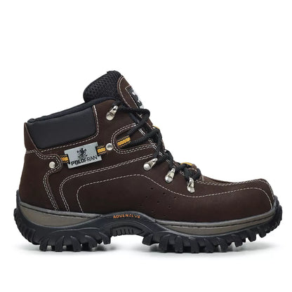 Bota Botina Adventure Couro Legítimo Com Palmilha Gel