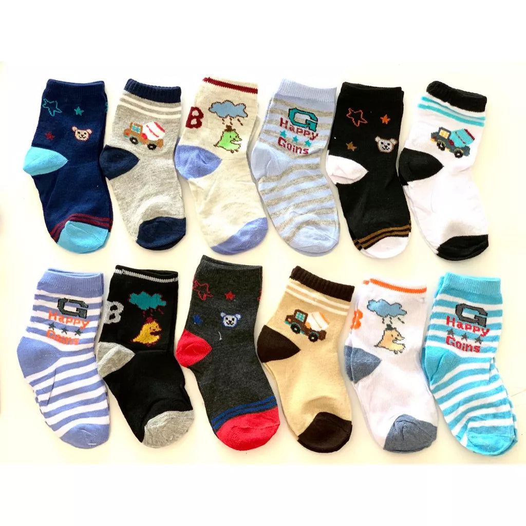 6 e 12 Pares de Meia Infantil Masculino