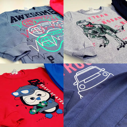 Kit 6 Peças Conjunto Moletom Infantil Menino 1 ao 16 Masculino Inverno Manga Longa