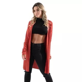 Cardigan Kimono Feminino Canelado