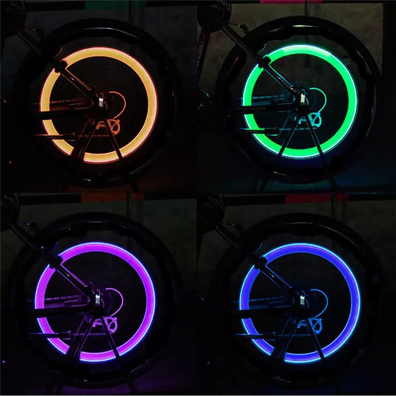 1pçs Lâmpada Led De Neon Luz Bicileta Carro Pneu Vedação De Tampas De Válvula