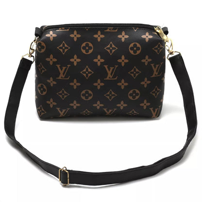 Kit Bolsa Feminina Transversal Pequena Necessarie Com Carteira Lv