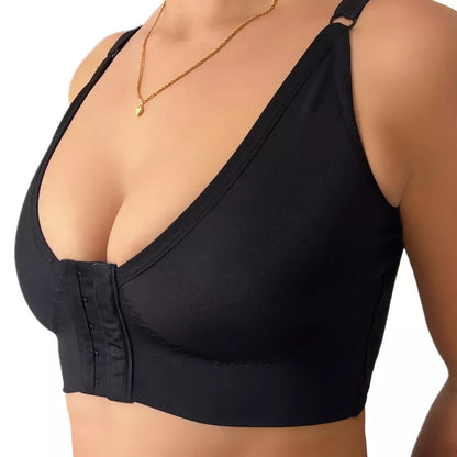 Cinta Mama Sutiã Pós Cirúrgico Mamoplastia Reforçado Sustentação Pós Operatório Silicone Com Fecho Frontal