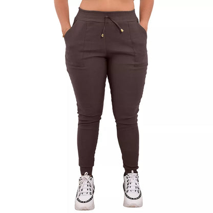 Calça Jogger Feminina Blogueirinha Cargo Luxuosa Bengaline