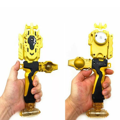 8pçs Beyblade Gyro Burst Dourado Com Lançador Portátil