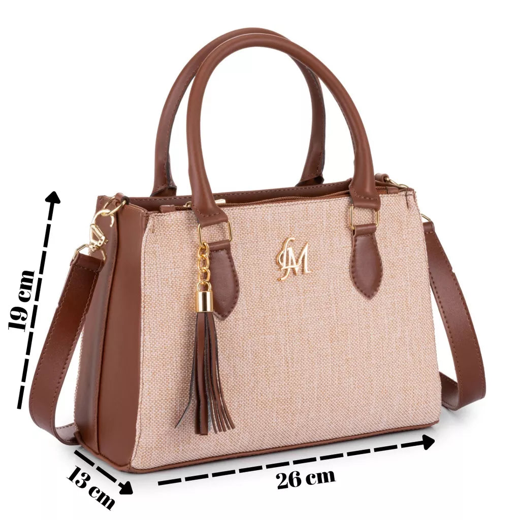 Kit Bolsa Feminina Bolsa Alça Transversal e Bolsa Necessáire de Mão 2 unidades