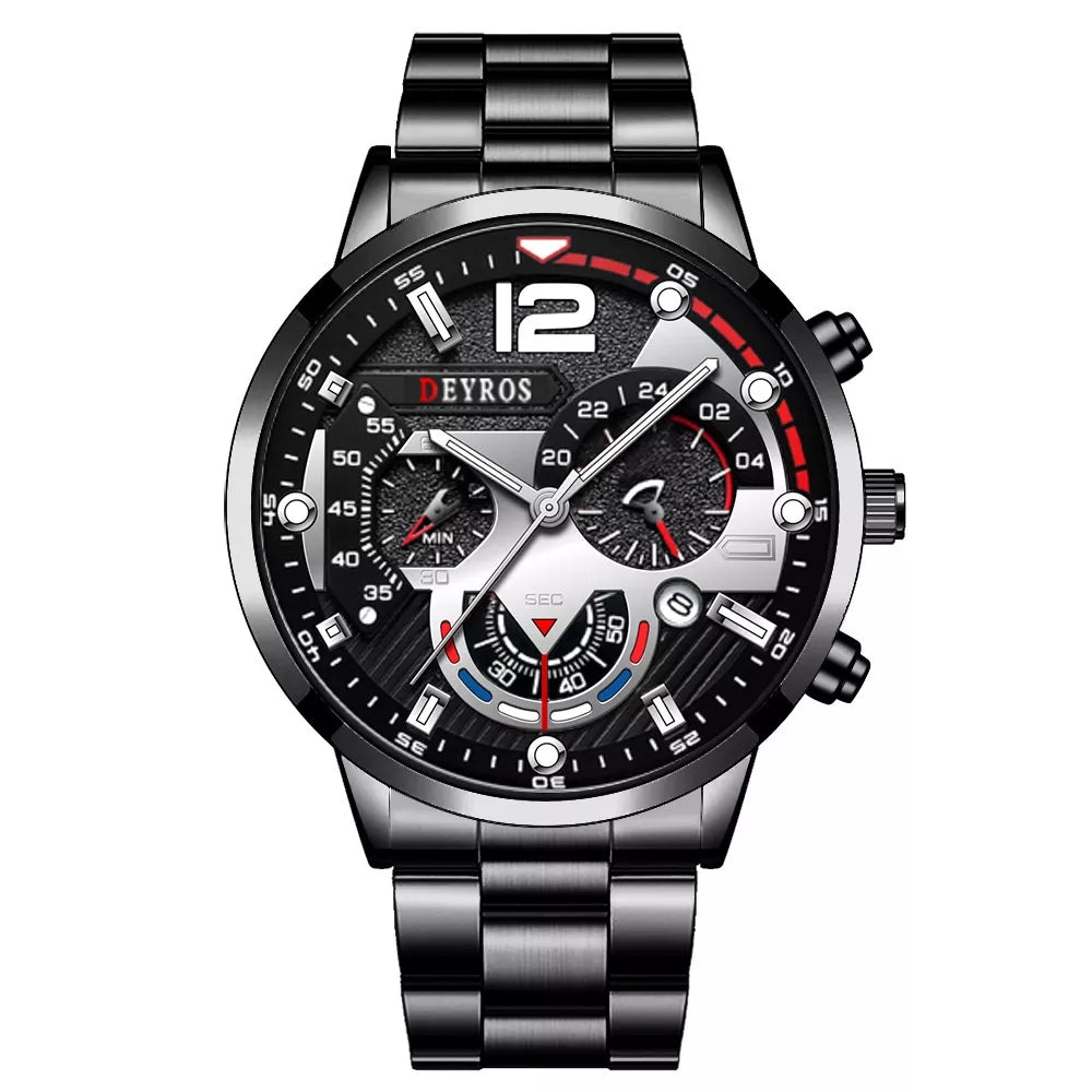 DEYROS 1531 Relógio Masculino Quartz À Prova D 'Água