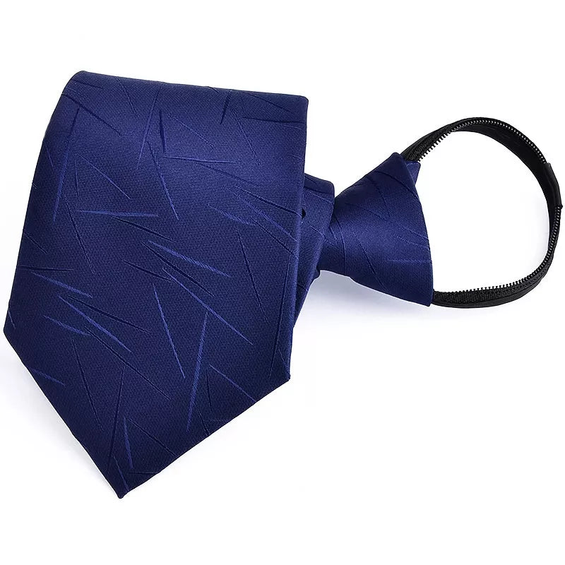 8CM Men's Zipper Tie Gravata Administrative Business Dress Groom Wedding Tie Gravatas Vestido de noite Festa Reunião Tie