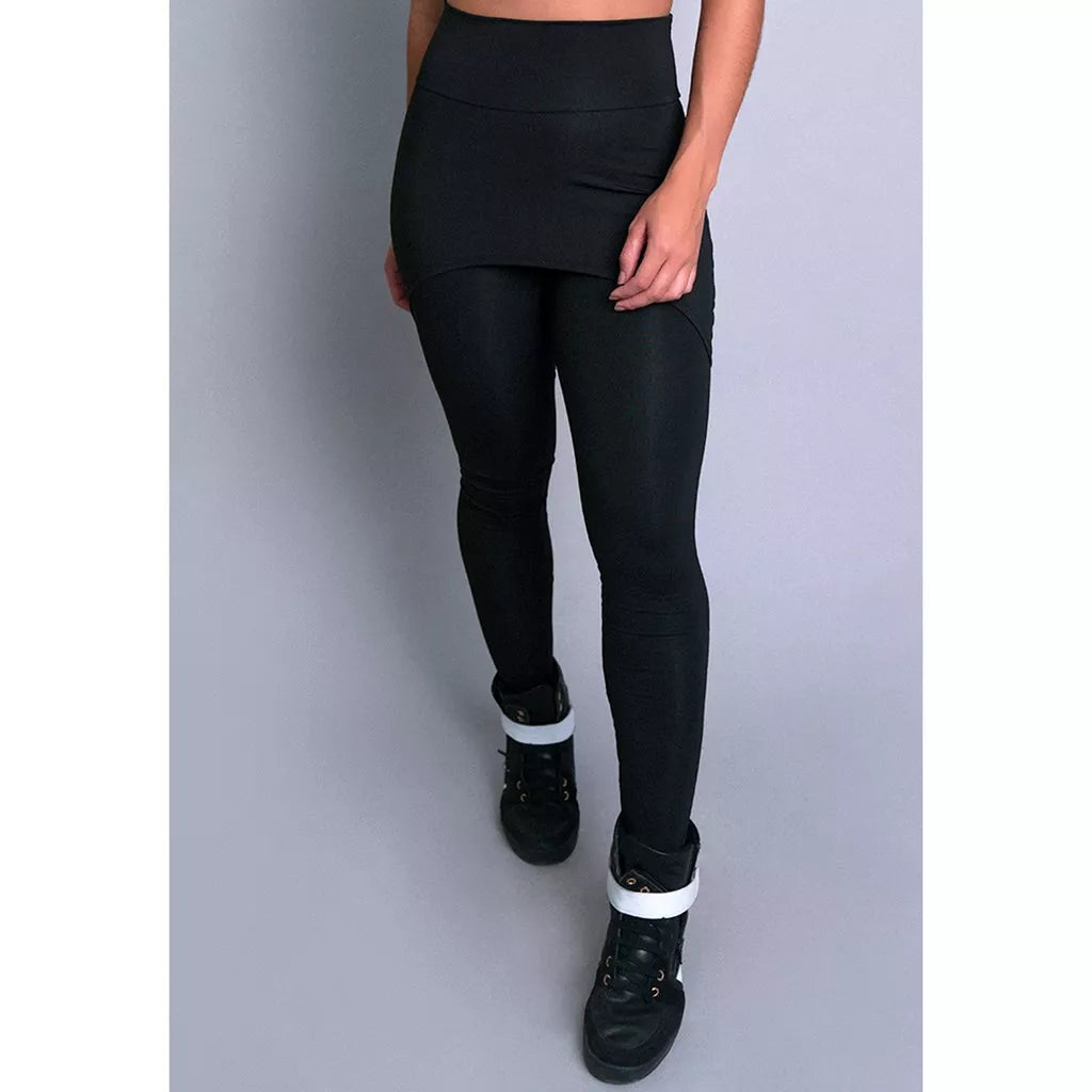 Calça Legging Suplex Saia Tapa Bumbum Estampada Cintura Alta Fitness