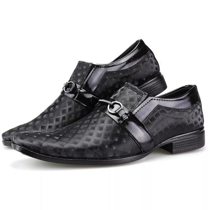 Sapato Masculino Social Touroboots Conforto Estampado Envernizado Calce Fácil
