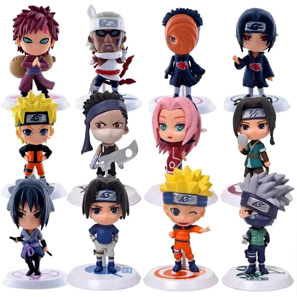 24 Estilos Uzumaki Naruto Anime Action Figure Hatake Kakashi Q Versão Modelo Estátua Colecionável Presentes De Brinquedos